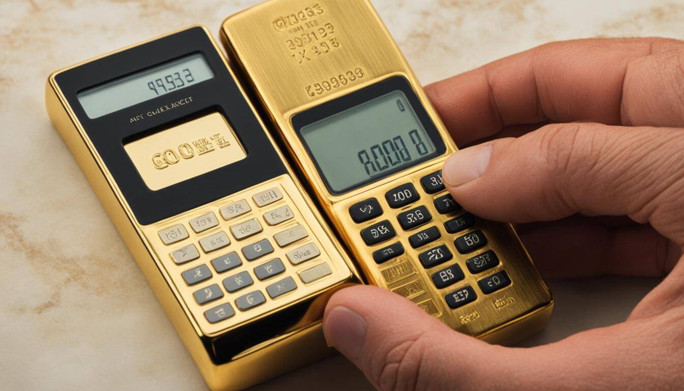 calculating ounces in gold bar