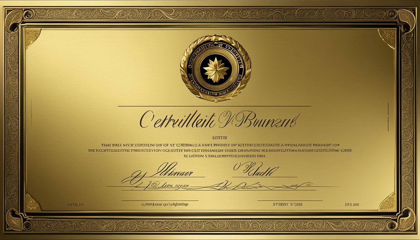 gold bar purity certificate