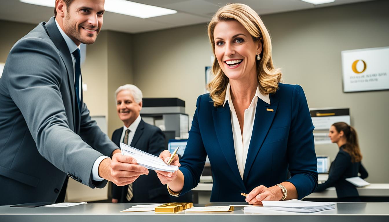 buying gold bars at a bank