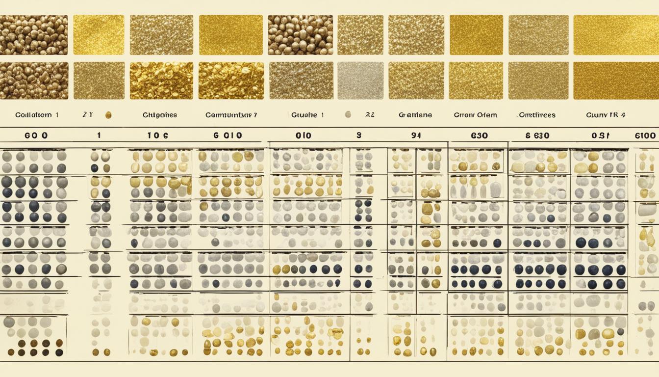 gold composition chart