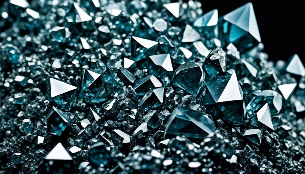 Crystals of Raw Diamonds