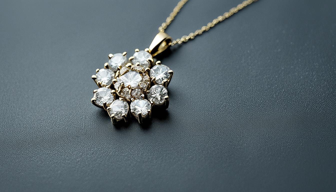 raw diamond pendant and necklace