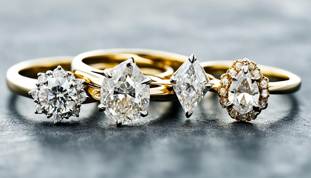 raw diamond rings