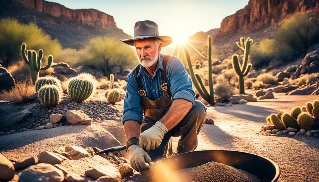 Prospecting for gold in Texas