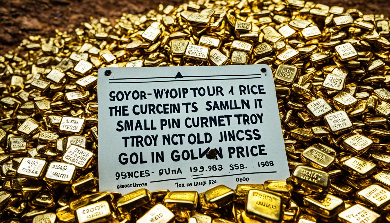 price of gold in troy ounces