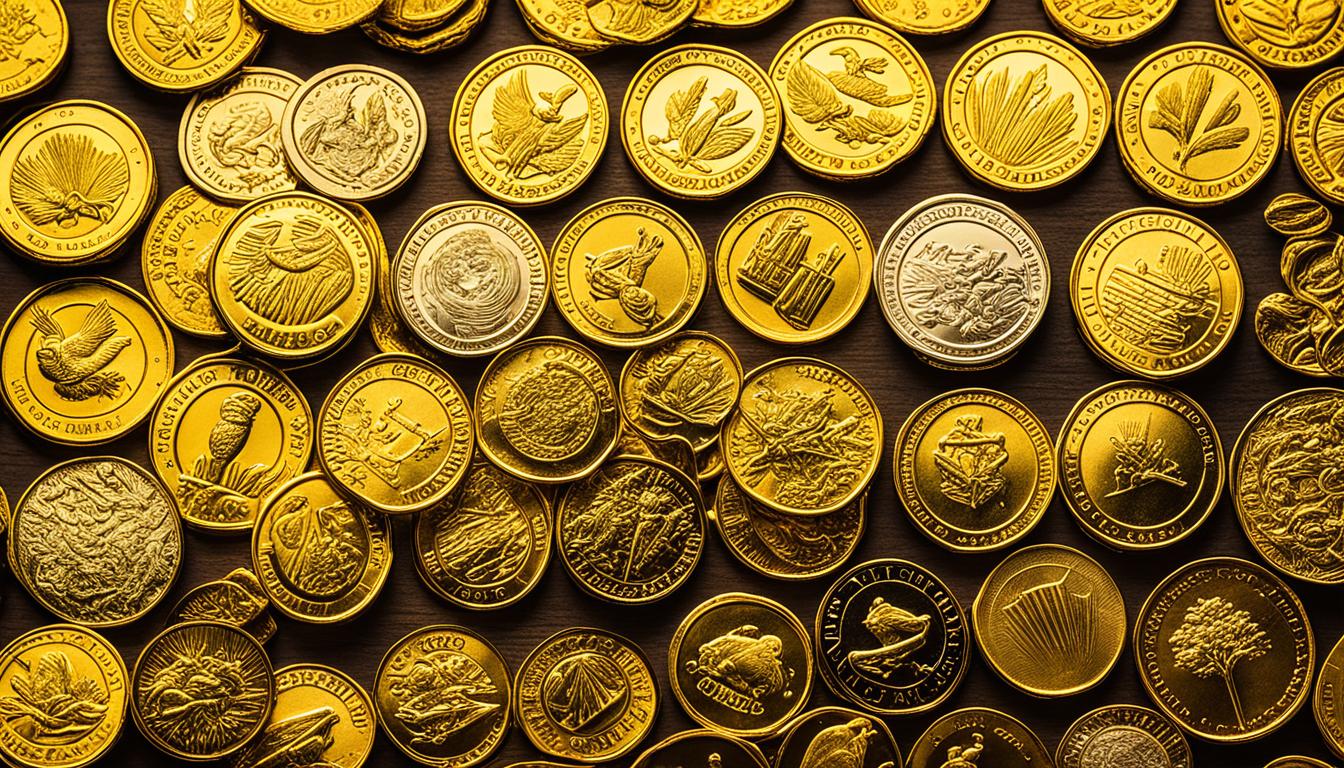 Diverse gold coin sizes for investment