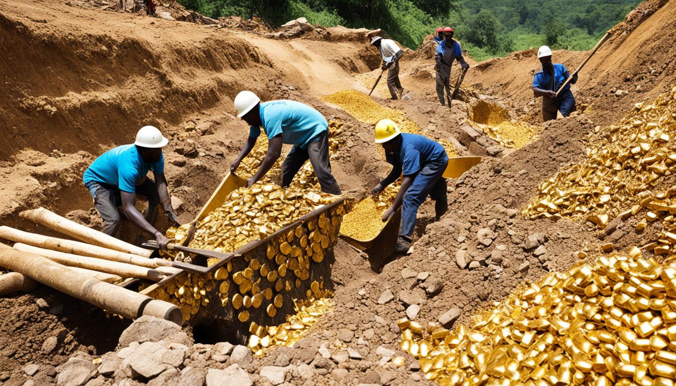 Gold mining areas in Uganda